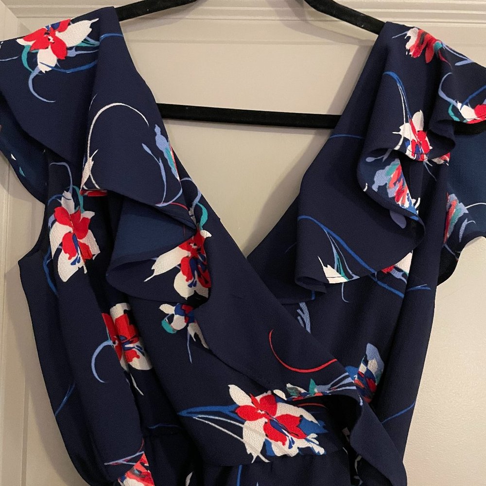 Halogen Wrap Ruffle top - Picture 2 of 6